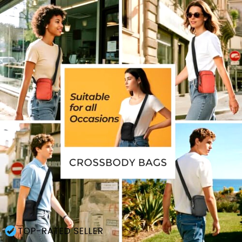 Anti-Theft Crossbody Sling Backpack Mini Shoulder Bag RFID Blocking Travel - Picture 2 of 7